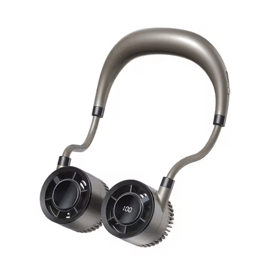 100-Speed Display Screen Neck Hanging Fan