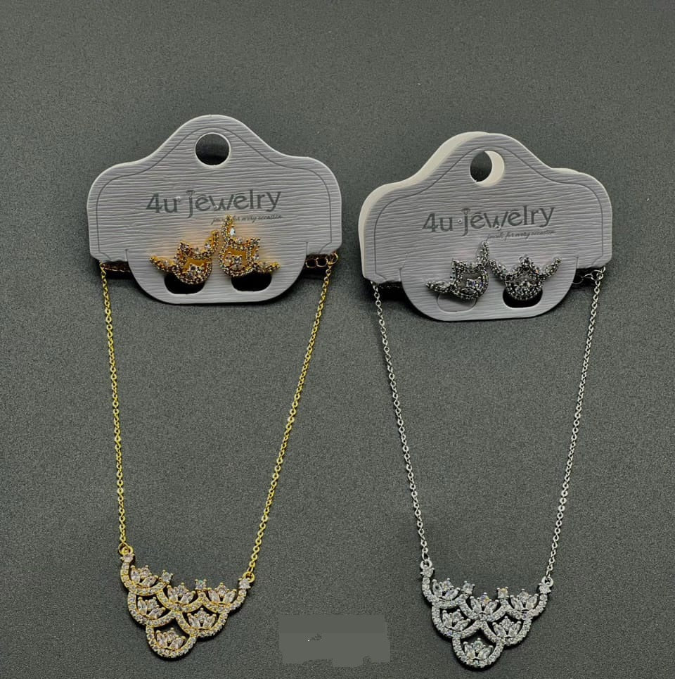 4u Jewelry - Cubic Zirconia Pendant & Earring Sets