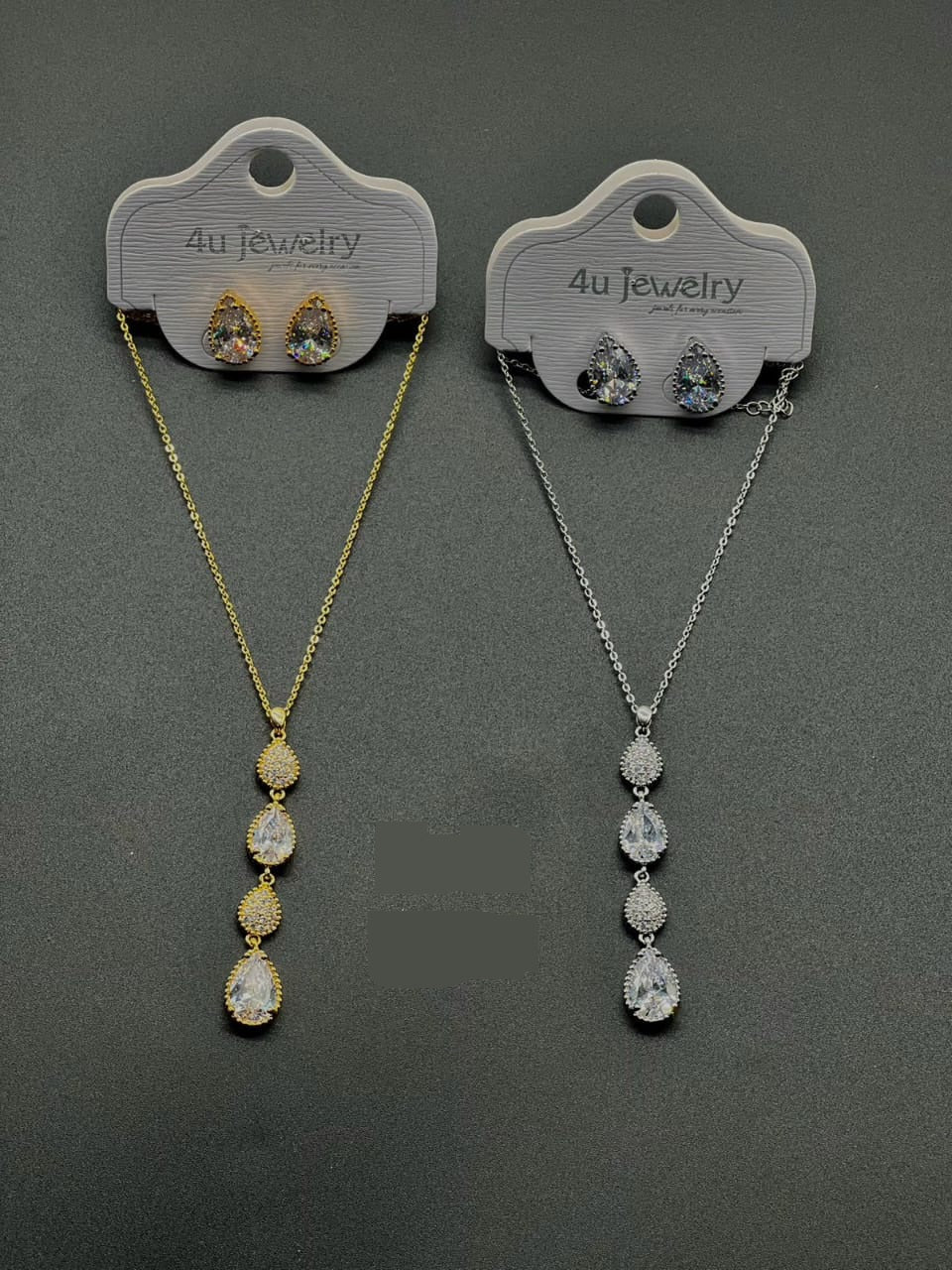 4u Jewelry - Cubic Zirconia Pendant & Earring Sets