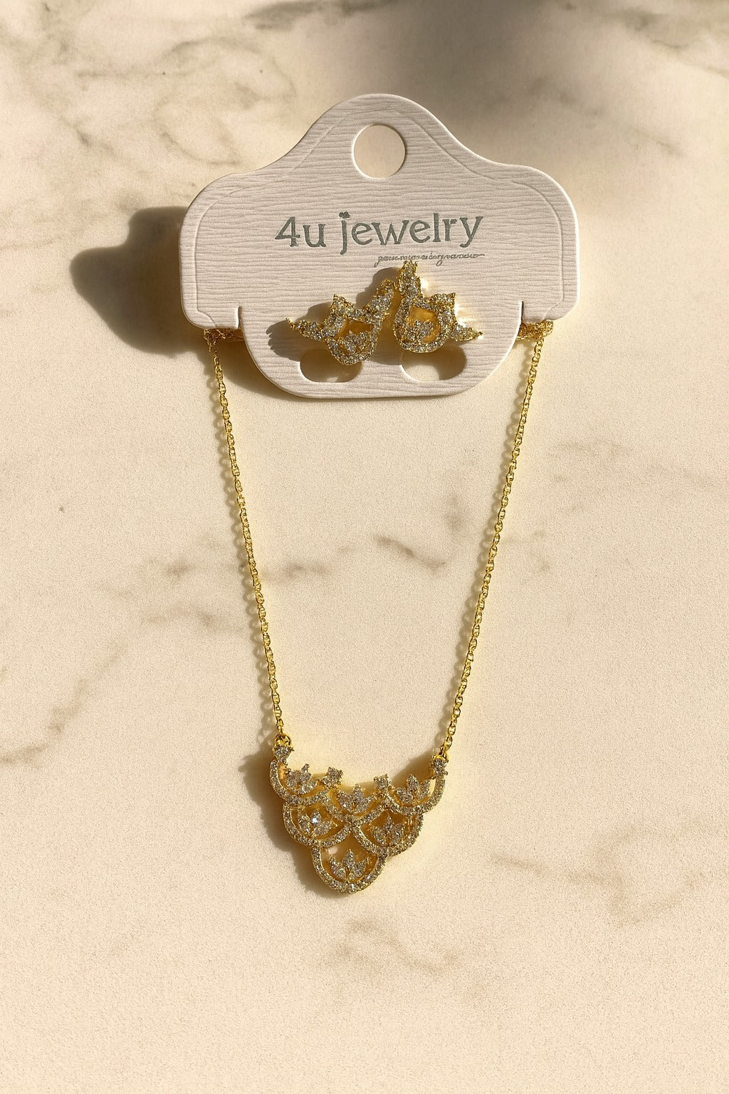 4u Jewelry - Cubic Zirconia Pendant & Earring Sets