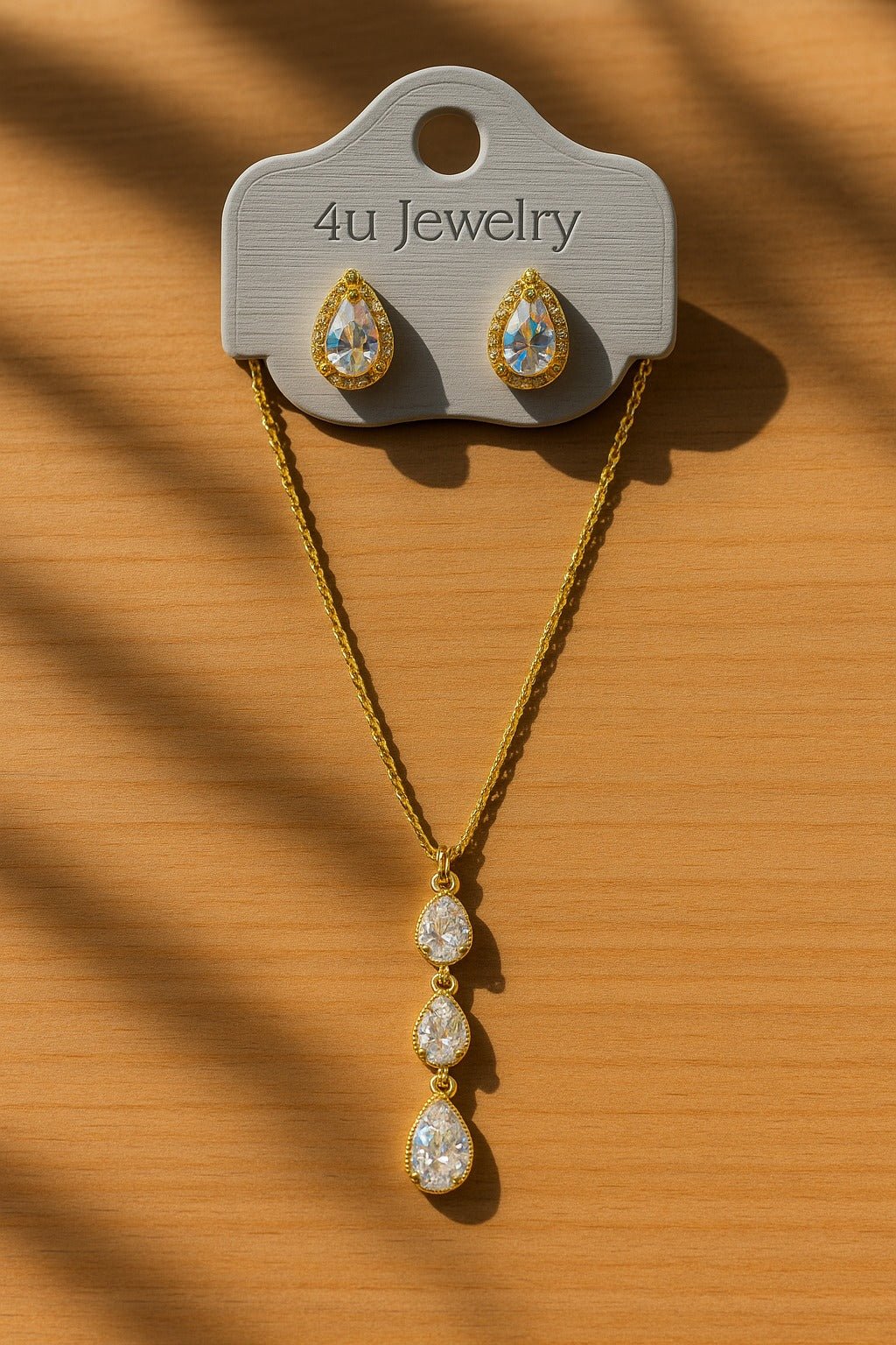 4u Jewelry - Cubic Zirconia Pendant & Earring Sets
