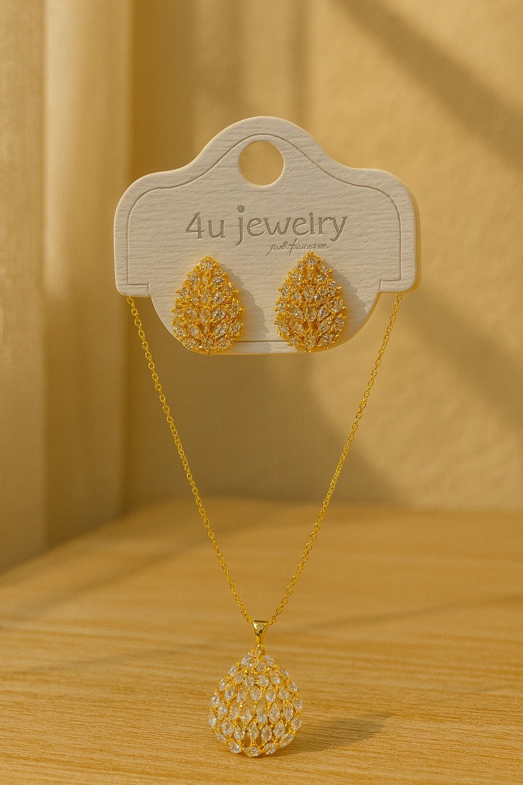 4u Jewelry - Cubic Zirconia Pendant & Earring Sets