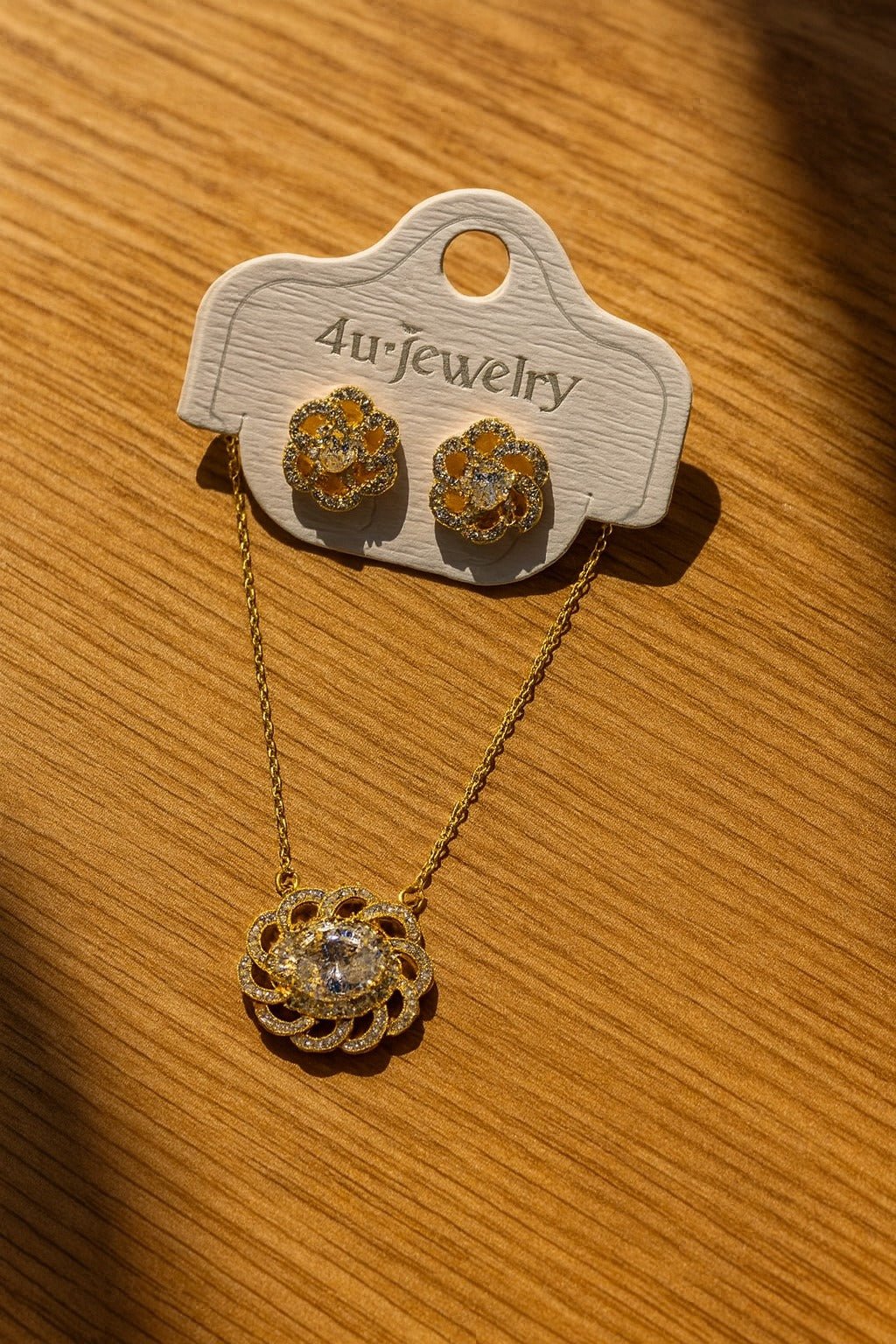 4u Jewelry - Cubic Zirconia Pendant & Earring Sets