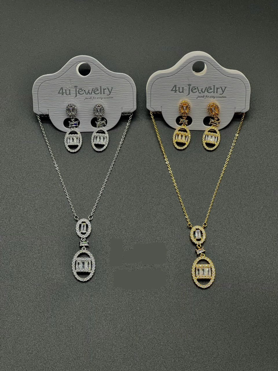 4u Jewelry - Cubic Zirconia Pendant & Earring Sets