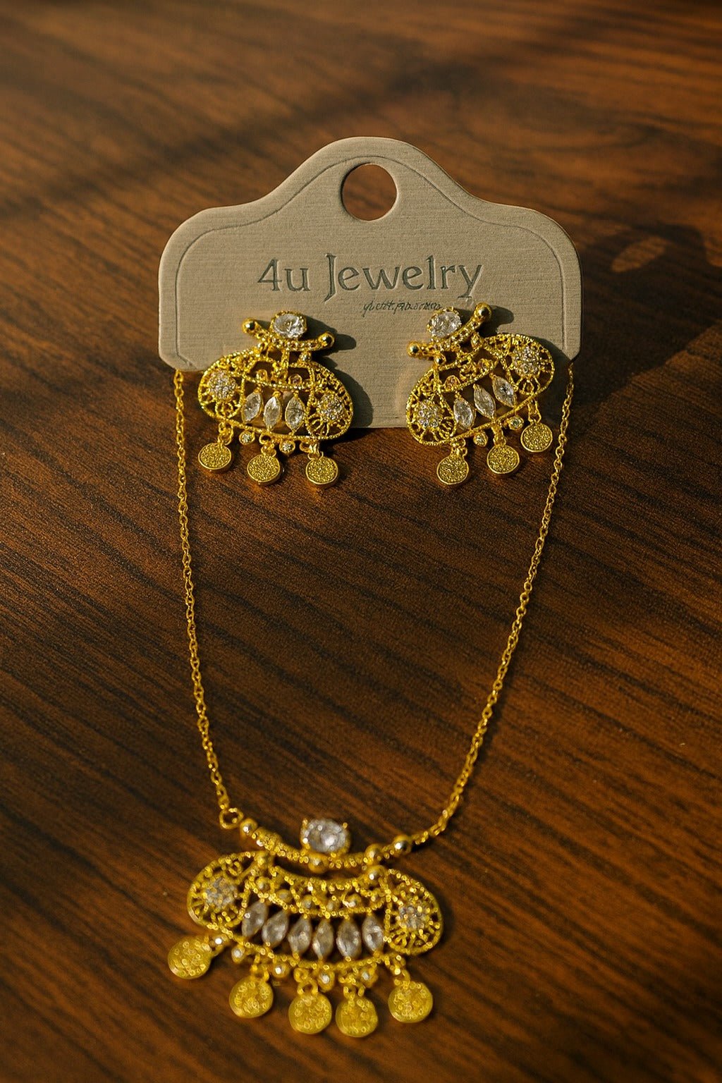 4u Jewelry - Cubic Zirconia Pendant & Earring Sets