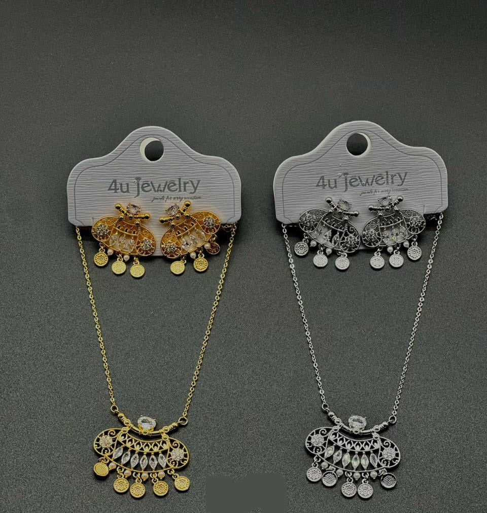 4u Jewelry - Cubic Zirconia Pendant & Earring Sets