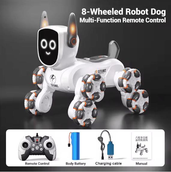 8‑Wheel Multi‑Functional RC Robot Dog